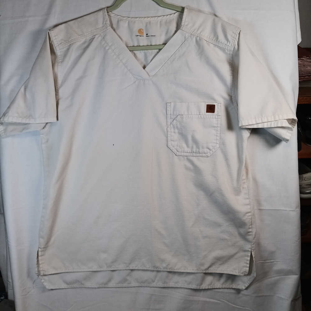 Carhartt Men's Beige Short Sleeve Scrub